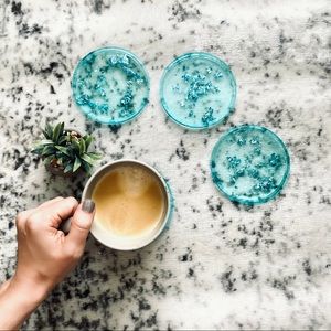 Resin Coasters SET HANDMADE Set of 4!